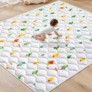 Odorless Premium Foam Baby Play Mat 71" x 59", Soft Microfiber Fabric Crawling Mat for Floor- Comfortable and Hypoallergenic, Non-Slip Cushioned Floor Playpen mat for Infants,Babies,Toddlers by TinyTreasures Baby Boutique