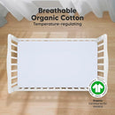 KeaBabies 2-Pack Organic Crib Sheets for Boys, Girls - 52x28 Fitted Crib Mattress Sheet Neutral, Breathable Jersey Cotton Cover for Baby Bed, Toddler Mattress, Soft & Cute Prints (Blue Flax) by TinyTreasures Baby Boutique