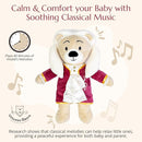 Vivaldi Virtuoso Bear – Dual-Mode Plush Toy with Music & Comfort Features, Plays 40 Mins of Classical Music & White Noise for Babies & Toddlers by TinyTreasures Baby Boutique