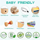 Montessori Toys for Babies 0-6 Months, 9 in 1 Learning Educational Sensory Toys for Newborn 0-3-6 Months, Includes High Contrast Cards, Baby Tissue Box Toy, Spinning Drum, Teether and More by TinyTreasures Baby Boutique