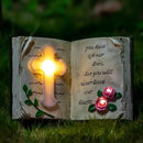 Outdoor Solar Bible Cross Garden Stakes Lights, Waterproof Memorial Grave Decorations Gifts for Cemetery Outdoors Lawn Yard Home Patio Decor by GreenHaven Gardens