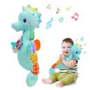 Fuzqq Baby Toys 0-6 Months,Musical Stuffed Animal Plush Toy with Rattle,Soft Newborn Toy for 0 3 6 9 12 Months Girls,Baby Boy Gift,Blue by TinyTreasures Baby Boutique