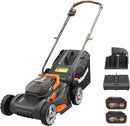 WORX 40V 17" Cordless Lawn Mower for Small Yards, 2-in-1 Electric Mower Cuts Quiet, Compact & Lightweight Push Lawn Mower with 7-Position Height Adjustment – 2 Batteries & Charger Included by GreenHaven Gardens