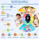 Waterproof Smart Watch for Kids Toys for Boys Age 5-12 with 32 Games, Dual Camera, Habit Tracking, Music Player, Video, Alarm Clock, HD Touchscreen Kids Smart Watch Birthday Gift for 3-12 Year Old by TinyTreasures Baby Boutique