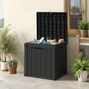 50 Gallon Storage Box, Waterproof Deck Box for Indoor & Outdoor Use, Lockable Pool Storage Bin for Package Delivery, Outdoor Bench for Patio Cushions, Garden Tools, Backyard, Black by CozyNest Decor