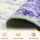Washable Area Rugs 5'x7' Non-Slip Modern Abstract Soft for Living Room Entryway Bedroom Nursery, Print Pattern, Purple Gray Pink White by TinyTreasures Baby Boutique