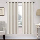 H.VERSAILTEX Room Darkening Curtains for Living Room Light Reducing Thermal Insulated Window Treatment Panels/Drapes Grommet Top 2 Panels (Ivory - 52 x 72 Inches) by CozyNest Decor