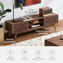 mopio Ensley TV Stand, Mid Century Modern for 55/60/65 inch TV, Farmhouse TV Stand, Entertainment Center with Storage, TV and Media Consol for Living Room (Walnut, 59") by CozyNest Decor
