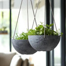 LA JOLIE MUSE Hanging Planter Flower Plant Pots - 9.84 Inch Indoor Outdoor Balcony Patio Hanging Basket Set of 2, Marble Pattern by GreenHaven Gardens