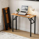Frylr Small Folding Computer Desk – Portable 35.8 Inch Foldable Laptop Table, Collapsible and Compact for Easy Storage and Fast Setup, Lightweight for Small Spaces, Craft and Study Use, Rustic Brown by CozyNest Decor