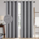 MIULEE Linen Texture Curtains for Bedroom Solid 100% Blackout Thermal Insulated Grey Curtains Grommet Room Darkening Drapes Luxury Decor for Living Room Nursery 52x72 Inch (2 Panels) by TinyTreasures Baby Boutique
