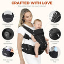 FRUITEAM Baby Carrier, Upgraded Adjustable Knob, 6-in-1 Baby Carrier Newborn to Toddler, Safety-Certified Baby Hip Seat Carrier, Perfect for Travelling Shopping Breastfeeding by TinyTreasures Baby Boutique