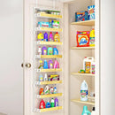 bukfen Over the Door Pantry Organizer 8-Tier Adjustable Basket Kitchen Pantry Door Organization and Storage, 2 in 1 Wall Mount or Hanging Heavy-Duty Metal Hanging Kitchen Spice Rack by CozyNest Decor