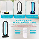 UV Light Sanitizer,UVC Home Disinfection Device 4-Speed Timing and Remote Control,UVO Light for Dust Mites,UV Lamp for Whole Room by CozyNest Decor