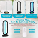 UV Light Sanitizer,4-Speed Timing and Remote Control UVC Home Disinfection Device,Ultraviolet Light Sanitizer for Bed Bugs and Dust Mites,UV Lamp for Whole Room,Black by GreenHaven Gardens