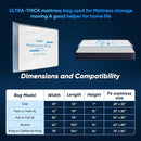 ZCHENBS® – Mattress Bags for Moving and Storage,Mattress Bag with Zippers,5 Mil Ultra-Thick Bed Bag,Waterproof,Anti-Tear,Heavy-Duty Mattress bag (Transaparent/Blue, Crib-(1 Pack)) by TinyTreasures Baby Boutique