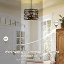 Farmhouse Chandelier, Dining Room Light Fixture, 3-Light Modern Black Pendant Light Fixture, Rustic Industrial Ceiling Hanging Light Fixture for Entryway Foyer Kitchen Over Table Hallway by CozyNest Decor