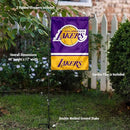 WinCraft Los Angeles Lakers Garden Flag and Pole Stand Holder by GreenHaven Gardens