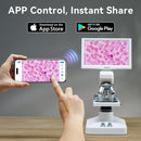 TOMLOV DM301 Pro Microscope for Kids Adults Students, Digital Microscope with 7" Screen, USB & HDMI Output, Wireless Biological Educational Science Scope Camera with Slides Kits for Classroom Home Lab by TinyTreasures Baby Boutique