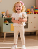 Witwot 3 Pack Baby Girls Leggings Toddler Kids Soft Cotton Pants Size 18M-5T by TinyTreasures Baby Boutique