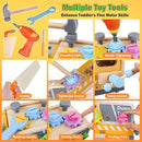 Aliex 38PCS Kids Wooden Truck Tool Set with Toy Drill for Toddlers Ages 3 4 5 6,Montessori STEM Educational Learning Construction Workbench Pretend Play Tool Kit,Birthday Sensory Gift for Boys Girls by TinyTreasures Baby Boutique