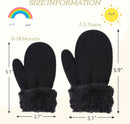 PESAAT Baby Girl Mittens Fleece Toddler Boy Mittens Warm Kids Winter Gloves Unisex Cold Weather Baby Gloves by TinyTreasures Baby Boutique