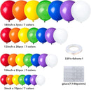 140pcs Rainbow Balloon Arch Kit, Rainbow Balloons of Different Sizes Pack of 18 12 10 5 Inch Party Balloon Kit for Birthday Party or Balloon Arch as Graduation Wedding Baby Shower Party Decorations by TinyTreasures Baby Boutique