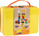 PLUS PLUS Building Set with Metal Suitcase, Open Ended Stem Toy for Toddlers and Preschool, 70 Big Basic Interlocking Pieces by TinyTreasures Baby Boutique