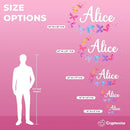 Personalized Name Wall Decals for Girls Bedroom - Butterfly Pink Room Decor with Rainbow Options - Multiple Sizes by TinyTreasures Baby Boutique