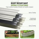 G GOOD GAIN Round Raised Garden Bed - 3Pcs 2x2x1ft Galvanized Steel Planter Boxes Outdoor with Rubber Edge Trim | Metal Raised Beds for Gardening Vegetables Flowers Fruits Herbs (White) by GreenHaven Gardens