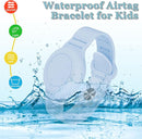 Kids Waterproof Airtag Bracelet Compatible with Apple AirTag, Hidden Silicon Protective Case for Air Tag GPS Tracker Holder, Adjustable Anti-Lost Watch Band for Toddler Child (Blue & Purple) by TinyTreasures Baby Boutique