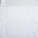 Amazhiyu 100% Linen Door Hanging Laundry Hamper Bag, 19x27 Inches (White)