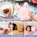 QANYI Bunny Plush Alarm Clock Night Light, Cute Stuffed Animals with LED Display Clock Adjustable Light, Toys for 5-12 Year Old Girls, Kawaii Birthday Gifts for Kids Teens Girls Women by TinyTreasures Baby Boutique