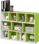 FURINNO 11107WH-GR 7 Reversible, 11-Cube, White Green by TinyTreasures Baby Boutique