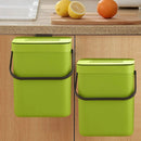LALASTAR Small Plastic Trash Can, Hanging Small Trash Can with Lid Under Sink for Kitchen, Food Waste Bin for Countertop, Mountable Garbage Can for Bathroom, RV, 5L/1.3 Gal, Green by GreenHaven Gardens