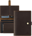 Jack&Chris Genuine Leather Passport Holder For Travel, RFID Blocking Handmade Passport Holder with Card Case Organized & Safe, Quality Travel Essentials for Women and Men for Gifting, Coffee by TinyTreasures Baby Boutique