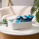 Large Shallow Organizing Baskets 15x11x5.1 Inches - Rope Woven Storage Bins for Bathroom, Shelves, Cube Closet, Off White 2 Packs by CozyNest Decor