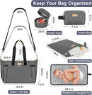 ITIEZY Diaper Bag Tote for Baby - Large Mommy Bag with Portable Changing Pad Pacifier Case, Hospital Bags Travel Baby Bag by TinyTreasures Baby Boutique