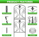 Skcoipsra Decorative Garden Fence 15 Pack, 37.5in(H) x 16ft(L) Animal Barrier Fence, Rustproof Metal Fencing for Yard, Dog Rabbits Wire Section Garden Edging Border for Yard Patio Garden, Arched by GreenHaven Gardens