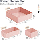 DIMJ Drawer Organizer Clothes 15 Pack - Foldable Dresser Organizer for Nursery, Bedroom, Closet - Pink Dividers for Baby Clothes, Underwear, Clothing, Sock, Belt, Tie by CozyNest Decor