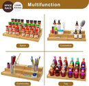 Spice Rack Organizer for Cabinet, 3 Tier Expandable Bamboo Spice Storage, Great for Kitchen Cabinet, Cupboard,Pantry and More by CozyNest Decor