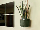 Waxed Canvas Handmade Hanging Planter for Indoor/Outdoor Plants, Hanging Basket Plant Holder Forest Green by GreenHaven Gardens