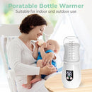 Portable Cordless Baby Bottle Warmer for Travel, Rechargeable with 8 Adapters & 1 Milk Powder Container, Safe Material, Fast Heating, Compatible with Major Brands,White by TinyTreasures Baby Boutique
