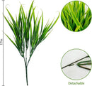 Uieke 6 Bundles Artificial Outdoor Plants UV Resistant Fake Grass Plants Faux Plastic Plants Greenery Shrubs for Home Garden Pathway Window Box Front Porch Cemetery Spring Summer Decor, Green by GreenHaven Gardens