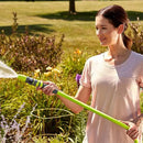 Eden Metal Adjustable 6-Pattern Mobile Rotary Gear Drive Garden Sprinkler Bundle with Flexzilla Garden Hose by GreenHaven Gardens