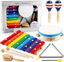 LOOIKOOS Baby Musical Instruments Montessori Wooden Toys for Toddlers 1-3,Percussion Instruments Set for Kids Preschool Educational Musical Toys for Boys and Girls Gifts by TinyTreasures Baby Boutique