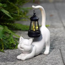 Solar Cat Garden Statue 10 Inch Porch Patio Decor for Outside Yard Decoration Outdoor Unique Housewarming Gardening Birthday Gifts for Cat Lovers Women Grandma by GreenHaven Gardens