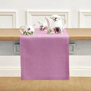 Solino Home Linen Violet Table Runner 108 Inches Long - 100% Pure Linen 14 x 108 Inch Table Runner for Dining, Halloween - Fete by CozyNest Decor