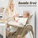 Multi Functional All in 1 Baby High Chair Swings for Infants Foldable Rocking 8 Level Height Adjustment Eco Friendly Washable PU Cushion Ultimate Baby Feeding Chair (Brown) by TinyTreasures Baby Boutique