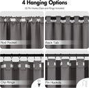ANRODUO Back Tab Blackout Curtains for Bedroom Living Room, Rod Pocket Pinch Pleated Thermal Insulated Room Darkening Curtains 92 Inches Long 2 Panels, Grey, 42 x 92 Inch by TinyTreasures Baby Boutique
